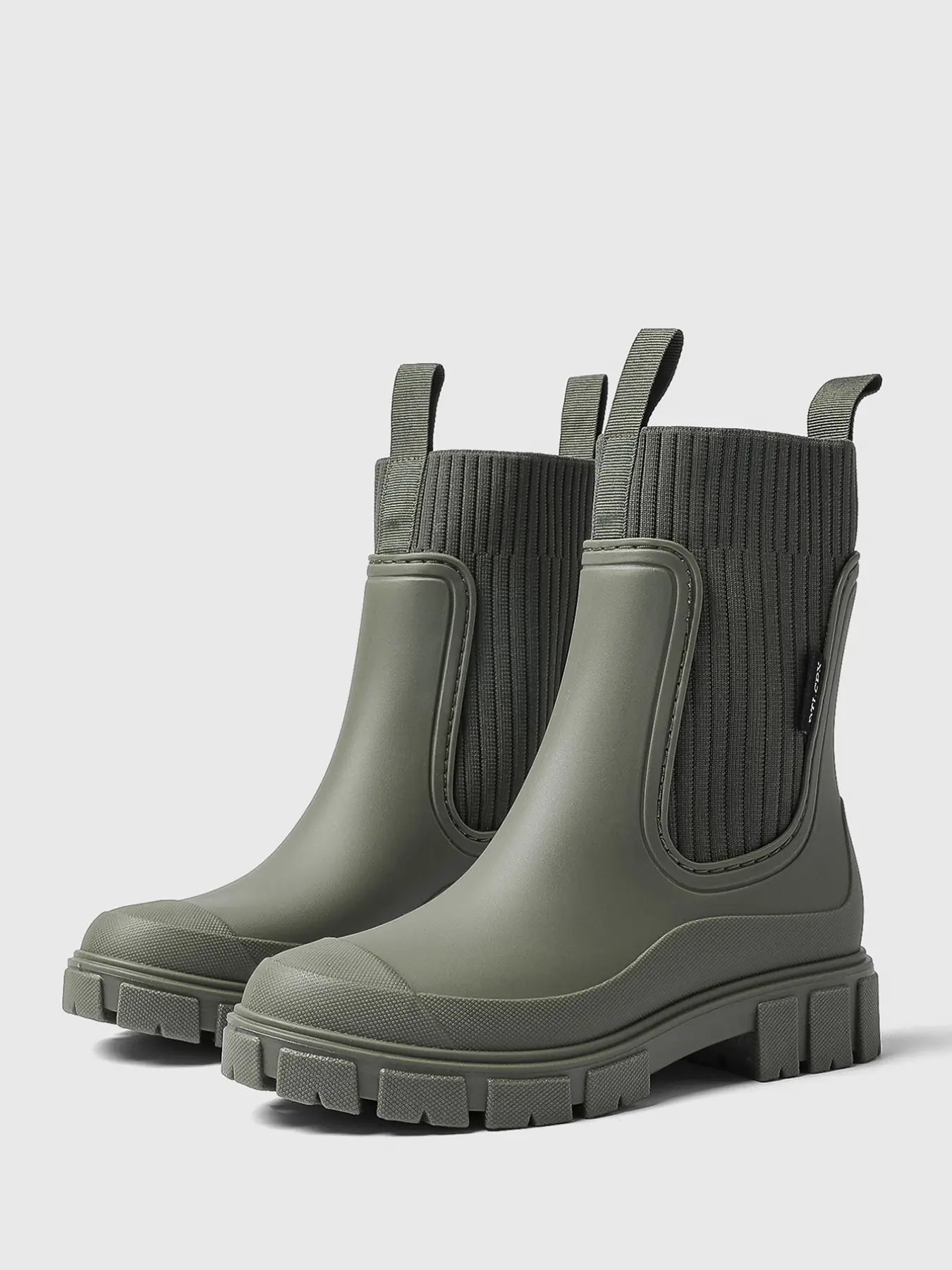Women'S Solid Color Waterproof Rain Boots, Women Shoes, 2024 New Style Fashionable round Toe Boots for Outdoor Wear, Non-Slip Rain Boots for Women & Girls
