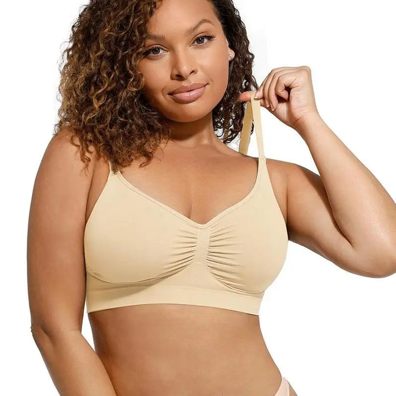 Feelingirl Women'S Wireless Bra Comfort Bralettes No Underwire Unlined Cami Bra Seamless Tshirt Bras Sports Bra Bralette Basic Comfortable Fit Womenswear Everyday up to 44DD Summervibes